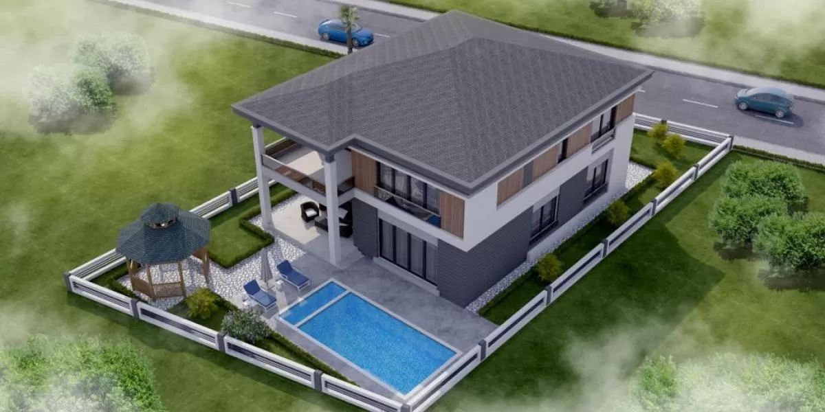 صورة جوية للفيلا